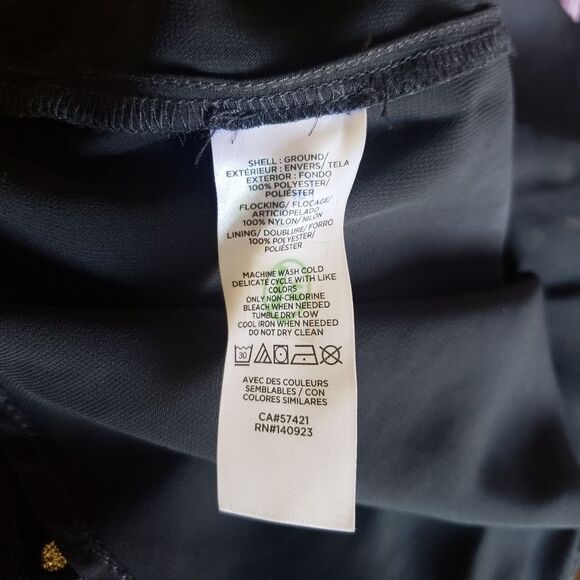 LOFT Metalilic Polka Dot Ruffle High Neck Sleeveless Mesh Shell Blouse Medium - Picture 9 of 10